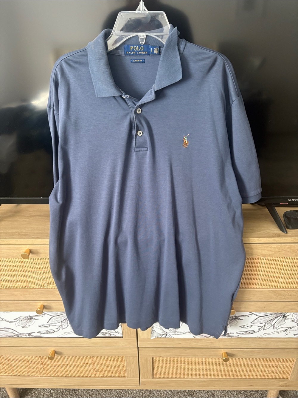 Polo by Ralph Lauren Slate Blue Short-Sleeve Polo size large